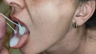 "Do You Like It When Your Stepmom Sucks Your Cock and Swallow?"