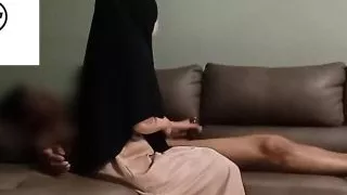 Sodara hijab stops by the house when no one is there