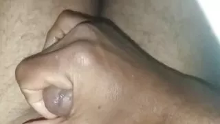 Handsome man rubbing his beautiful Ball's and dick on his bed to masturbate