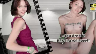 18yo Tiny Tits Intern Fucks To Get Job - Passthrough