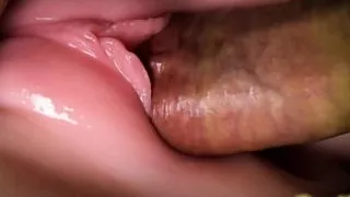 amazing passionate sex and wet shaved pussy close up