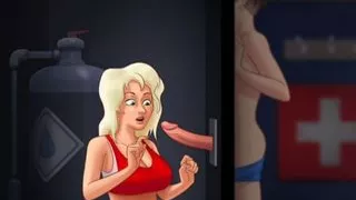 Summertime saga doctor treatment and cumshot