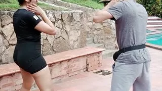 Horny little ass riding and sucking this rich cock - Porn in Spanish