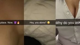 Mature Wife cheats on her boyfriend on Snapchat. Cuckold. Sexting. Cheating