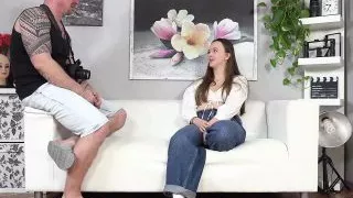 Babe from Slovakia shows her round ass