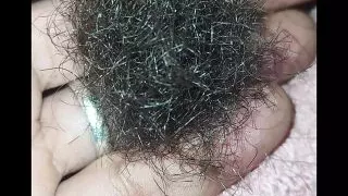 Married woman sitting with her pussy completely shaved