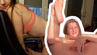 Huge Labia Teen fucks herself to orgasm with whip cream!