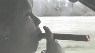 Huge cigar in the car