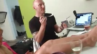 Sexy blonde lesbians pussy licking