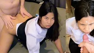 Horny 18yo Thai Schoolgirl Gets Fucked Hard by a Tourist After Class