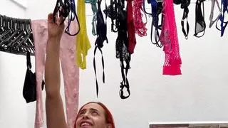 My stepsister washes her panties and then wants me to fuck her and I end up filling her face with cum