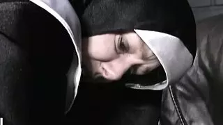 Nun has her ass spanked by the master