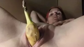 She does it with the banana and thinks it's cool
