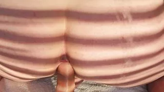 Big Booty Bro Rides Huge Dildo with Cock Showing s