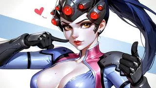Futanari Widowmaker Masturbating