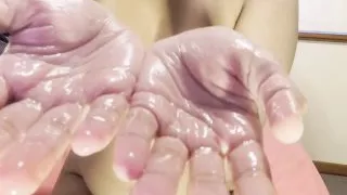 Teenage Pretty  Indian Girl Relaxing Oil Massage  Steamy & Teasing Sounds With Her Big BOOB ANS ASS