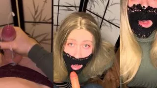 Petite Blonde Teen Femboy Sucking Dick