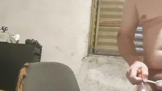 I tied a 2-liter bottle to my dick and lifted it up