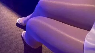 My Hot Legs In Sheer Glossy And sheer Pantyhose Layers