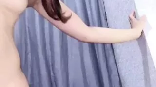 While standing and stroking until he squirts