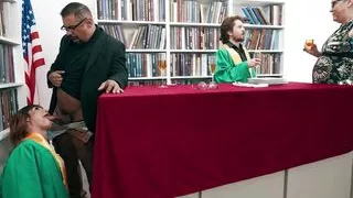 TRANS ANGELS - Stunning Brunette Kalli Grace Straddles  Draven Navarro's Lap And Rides Him In Cowgirl