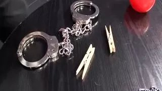 Busty German blonde fucked and tied up by horny black dude