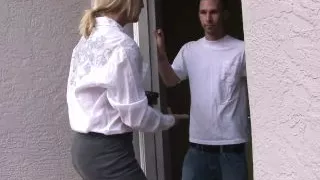 Probation Officer Scores Stud Cock