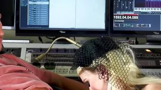 Hot Mia does wild fuck in a music studio with huge dick