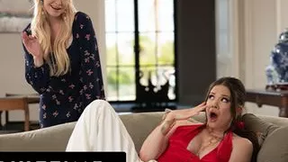 ADULT TIME - MILF Serene Siren Catches Alison Rey Pillow Humping To Relax During Open House!