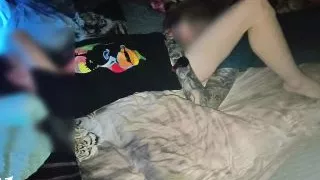 We had sex on a squeaky, illuminated hotel bed