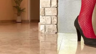 Red lingerie - Blonde MILF