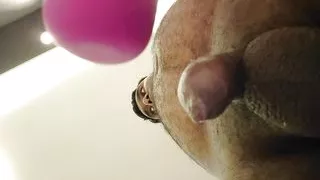 POV vibrator on dick