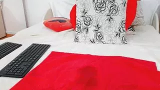 A busty camgal shows off her rock hard nipples