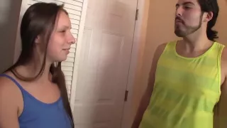 Topless Teen 18+ Jerking Her Boyfriend