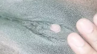 Extreme Close up Pussy spreading and Clit Outside Black Inside Pink