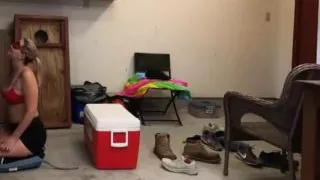 Real Homemade Gloryhole wife removes condom from stranger