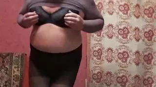 Sissy Irene Takes off Her Tights and Caresses Herself