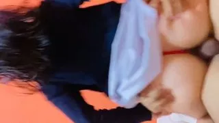 I fuck my neighbor after school in my uniform that ends up nice inside me