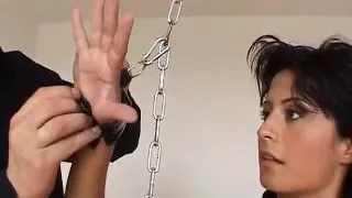 A pretty German slut gets a facial after hardcore fuck and BDSM action