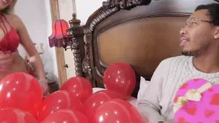 Big Tit Blonde Babe Zoey Gives Ricky a Valentine's Surprise!