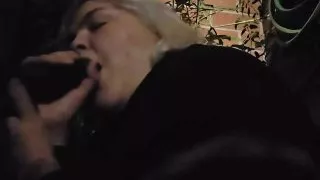 Sucking His Cock Outside