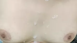 Mallu girl friend Blow job and cum on body and tits