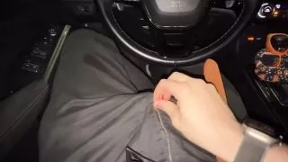 Load Moaning and Hard Cock Public in the Car