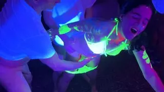 Glow Party! Bukkake Gangbang for Cum-hungry Slut  - Vanessa Cliff