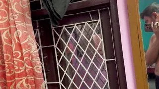 Very Hot Flexing At Home Gym