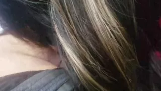 Rich blowjob in the parking lot with a femboy with big ass