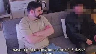 Hetero dominant and fit Security Guard Comes Over again to get his big dick sucked While His Girlfriend is Away