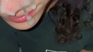 Cute boy gets facial from straight guy