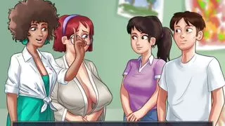 Summertime saga foursome sex with hot sex bitches