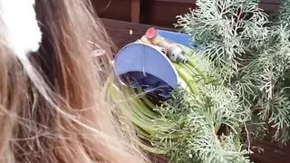 Hot Easter Bunny Had Outdoor Sex